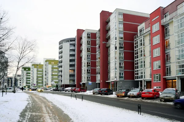 Vilnius maisons de ville dans le district de Zirmunai Nord ville — Photo