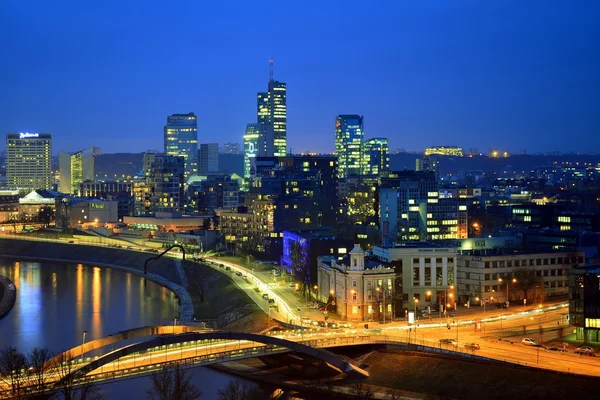 Vilnius kış Panorama Gediminas Castle Tower — Stok fotoğraf