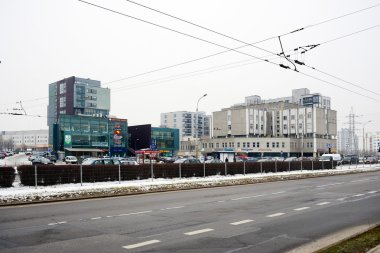 Litvanya Vilnius şehir Pasilaiciai bölgesinin başkenti kışın