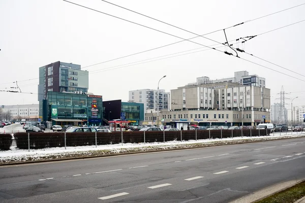 Inverno nella capitale della Lituania Vilnius città Pasilaiciai distretto — Foto Stock