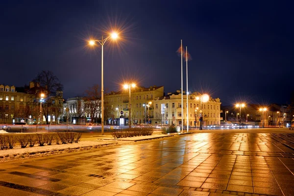 Зимняя панорама Вильнюса в Лигсе — стоковое фото