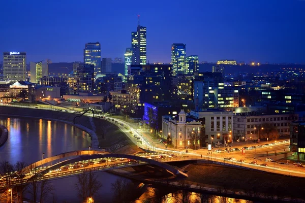 Vilnius Panorama invernale dalla torre del castello di Gediminas — Foto Stock