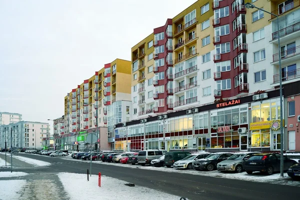 Vilnius maisons de ville dans le district de Zirmunai Nord ville — Photo