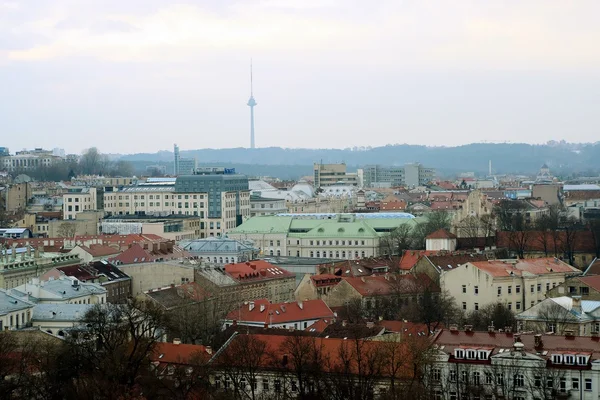 Vilna Panorama de Invierno Desde la Torre del Castillo de Gediminas —  Fotos de Stock