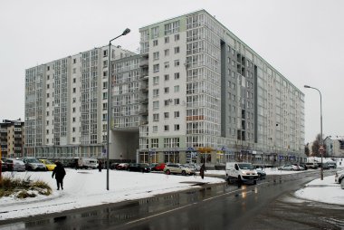 Litvanya Vilnius şehir Pasilaiciai bölgesinin başkenti kışın