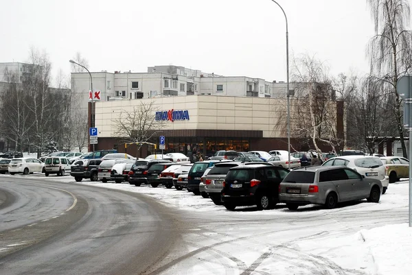 Winter in de hoofdstad van Litouwen Vilnius stad Seskine district — Stockfoto