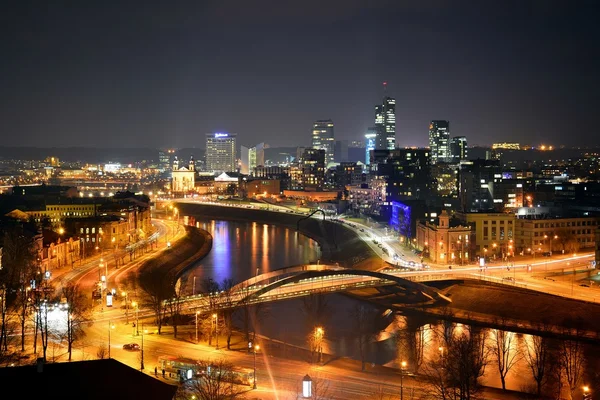 Vilnius zimní Panorama z věže hradu Gediminas — Stock fotografie