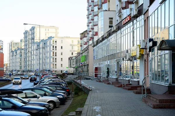 Vilnius cidade casas em Zirmunai distrito Nord cidade — Fotografia de Stock