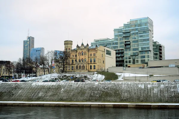 Vilna ciudad tarde por la mañana vista de invierno —  Fotos de Stock