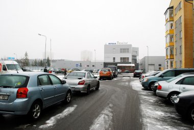 Litvanya Vilnius şehir Pasilaiciai bölgesinin başkenti kışın