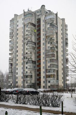 Litvanya Vilnius şehir Seskine bölgesinin başkenti kışın