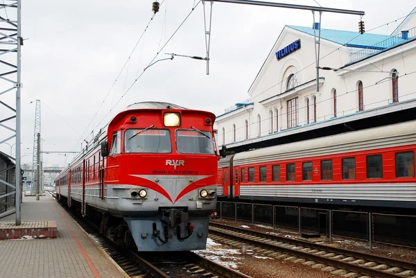 Vlakové nádraží v hlavním městě Litvy Vilnius město — Stock fotografie