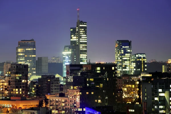 Vilnius zimní Panorama z věže hradu Gediminas — Stock fotografie