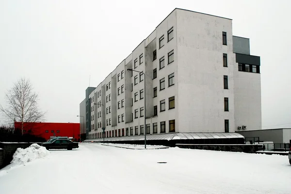 Inverno na capital da Lituânia Vilnius cidade distrito de Pasilaiciai — Fotografia de Stock