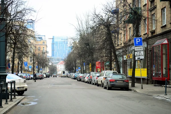 Vilnius ville vue d'hiver en fin de matinée — Photo