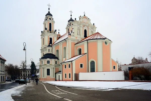 Church of St. Catherine at winter time — Stock Photo, Image