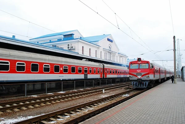 Vlakové nádraží v hlavním městě Litvy Vilnius město — Stock fotografie