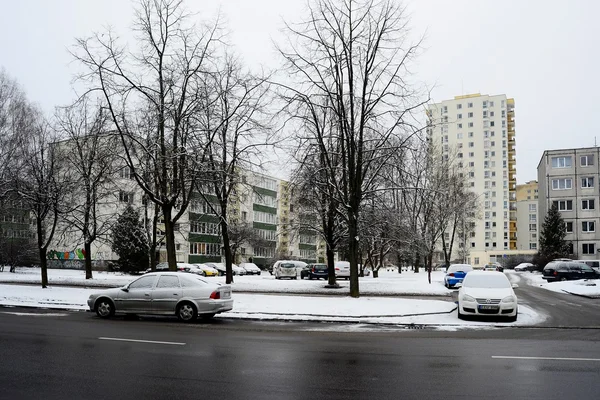Vinter i huvudstaden i Litauen Vilnius stadsdelen Zirmunai — Stockfoto