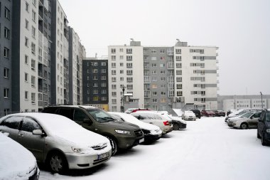 Litvanya Vilnius şehir Pasilaiciai bölgesinin başkenti kışın