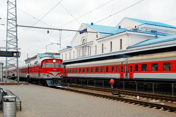 Dworzec kolejowy w stolicy Litwy Wilno miasto — Zdjęcie stockowe