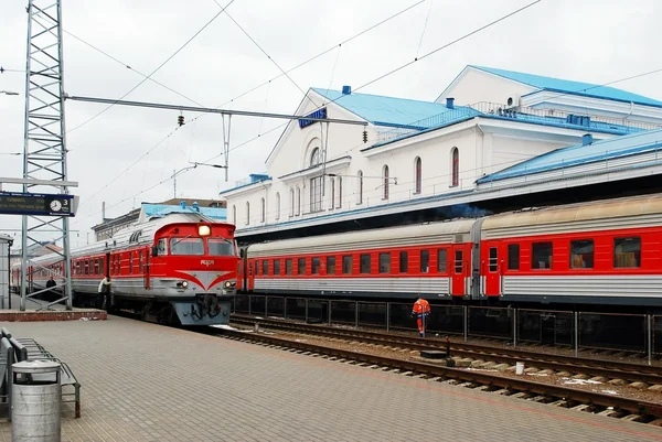 Train station in capital of Lithuania Vilnius city — Stock Photo, Image