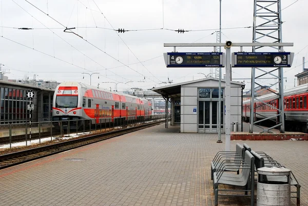 Vlakové nádraží v hlavním městě Litvy Vilnius město — Stock fotografie