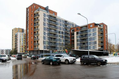 Sermaye Litvanya Vilnius şehir Bajoru hills bölgesinde kışın