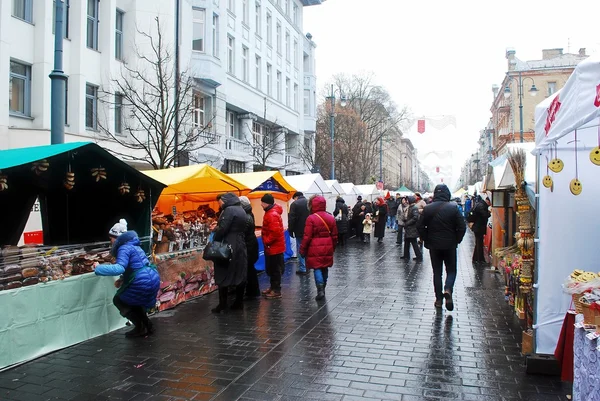 Vilnius stad i årliga traditionella hantverk rättvis: Kaziukas fair — Stockfoto