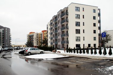 Sermaye Litvanya Vilnius şehir Bajoru hills bölgesinde kışın