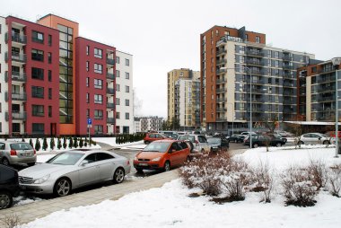 Sermaye Litvanya Vilnius şehir Bajoru hills bölgesinde kışın