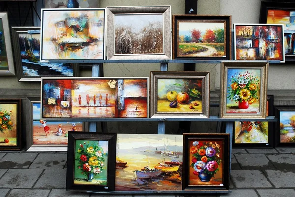 Vilnius city in annual traditional crafts fair: Kaziukas fair — Stock Photo, Image