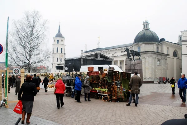 Vilnius city in annual traditional crafts fair: Kaziukas fair — Stock Photo, Image