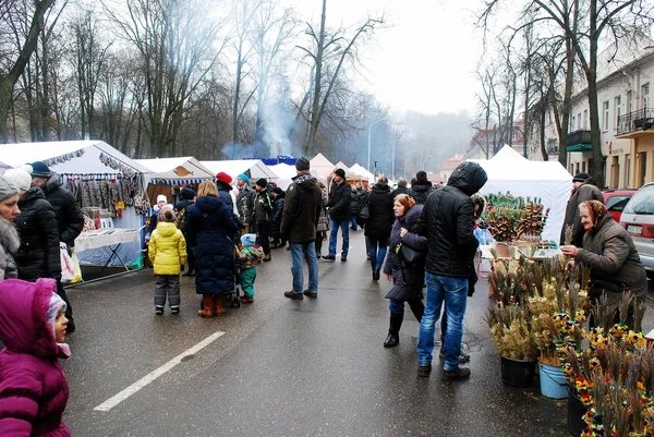 Ciudad de Vilna en feria anual de artesanía tradicional: Feria de Kaziukas — Foto de Stock