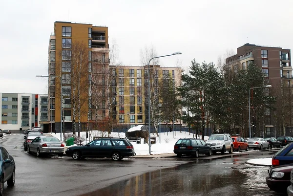 Winter in de hoofdstad van Litouwen Vilnius stad Campanile heuvels district — Stockfoto