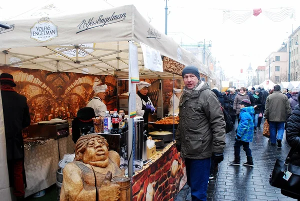 Ciudad de Vilna en feria anual de artesanía tradicional: Feria de Kaziukas — Foto de Stock