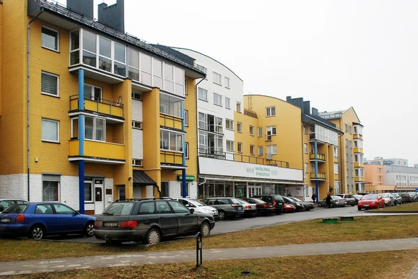 Vinter i huvudstaden i Litauen Vilnius stadsdelen Pasilaiciai — Stockfoto