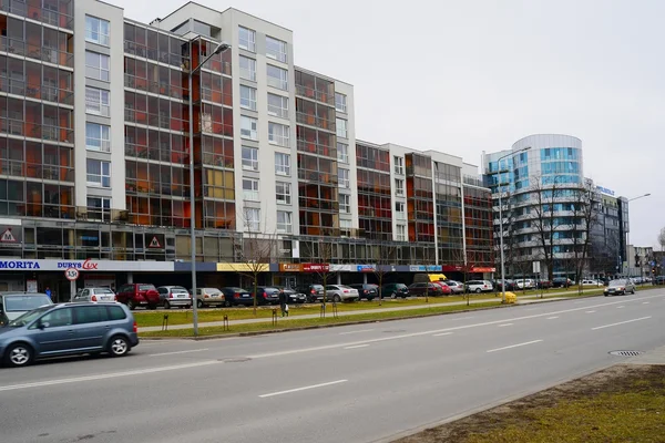 Vilnius městské domy v Zirmunai čtvrti Nord město — Stock fotografie
