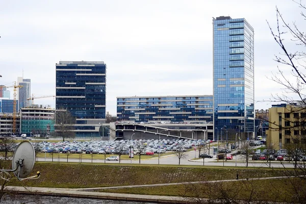 Vilnius stad huizen in centrum op 13 maart 2015 — Stockfoto