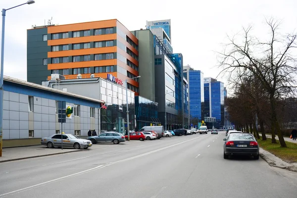 Vilnius maisons de ville dans le centre sur Mars 13, 2015 — Photo