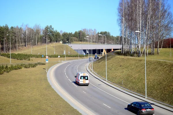 Bybass van Vilnius stad in de westelijke kant van de stad — Stockfoto