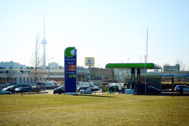 Petrol dağıtım şirketi Neste istasyonu Vilnius City