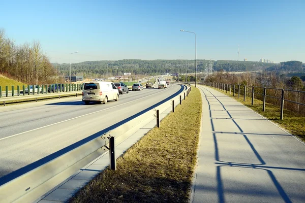 Autoroute de Vilnius à la ville de Kaunas est le plus utilisé — Photo