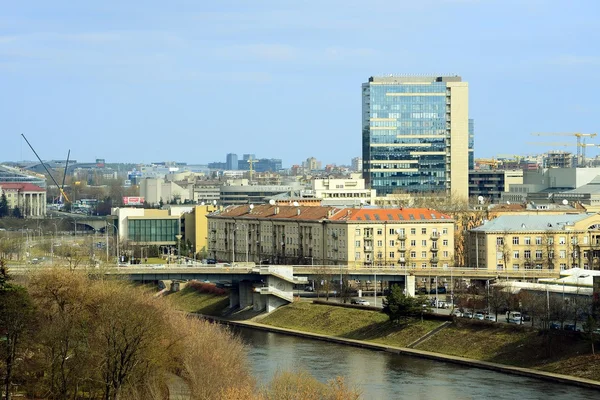 Vilnius şehir merkezi 13 Mart 2015 tarihinde evlerde — Stok fotoğraf