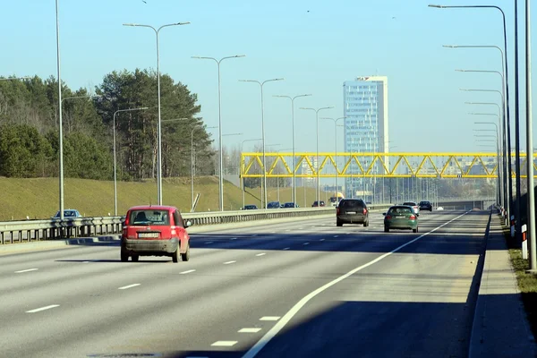 Şehrin batı tarafında şehirde Vilnius Bybass — Stok fotoğraf