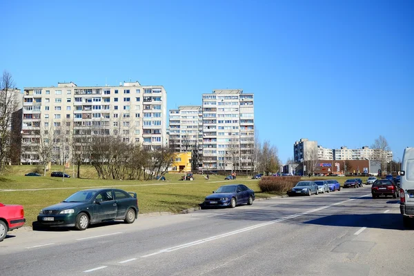 Novas casas em Vilnius cidade Justiniskes distrito — Fotografia de Stock
