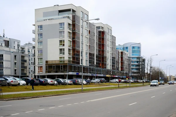 Miasta Wilna domy w dzielnicy Zirmunai Nord city — Zdjęcie stockowe