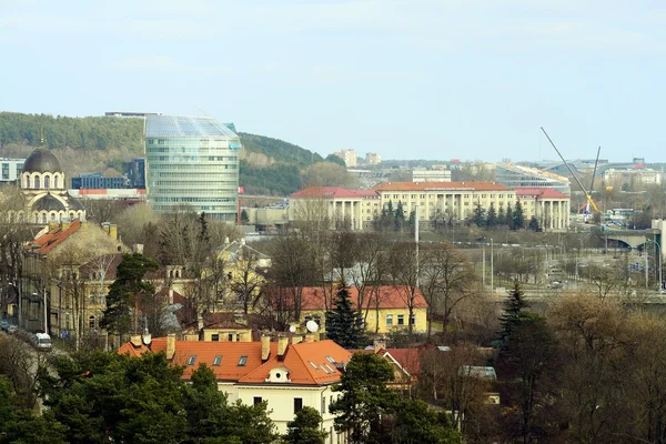 Vilnius Stadt zverynas Bezirk Luftaufnahme Frühling — Stockfoto