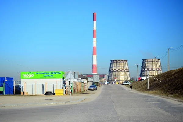 在城市的维尔纽斯能源 (Vilniaus energija) 能源生产国 — 图库照片