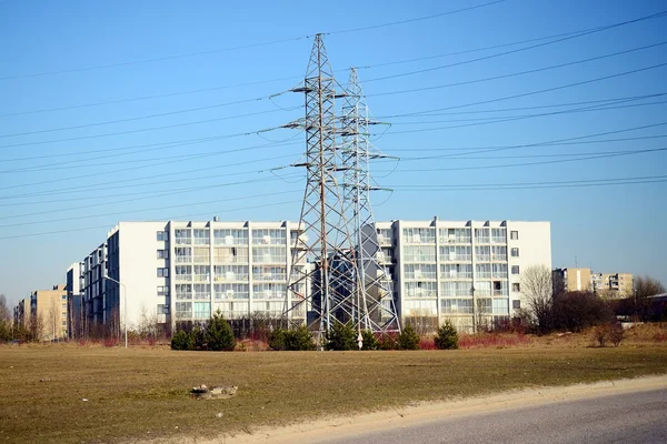 Plantas de energia elétrica em Vilnius cidade Justiniskes distrito — Fotografia de Stock