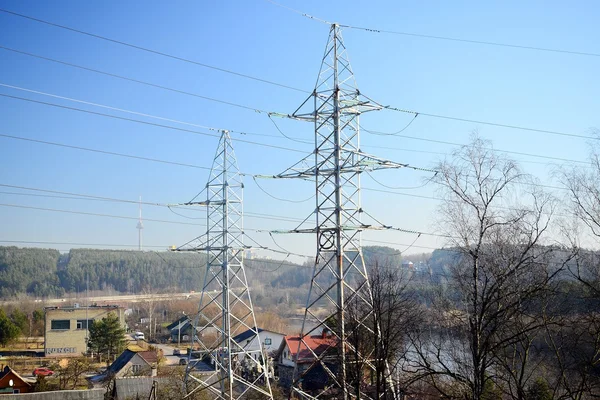 Elektrische energiecentrales in de buurt van Gariunai in Vilnius stad — Stockfoto